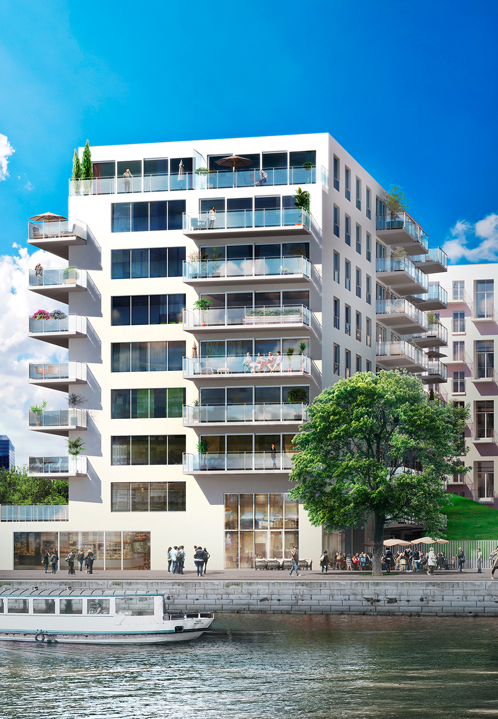 Canal Wharf from across the water